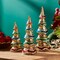 Melrose Mercury Glass Pine Christmas Tree Decoration - 11.5" - Multicolor - Set of 3